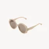 Lunettes De Soleil-Chloé Lunettes De Soleil Rondes Mirtha Light Rose