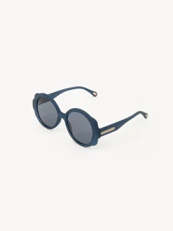 Lunettes De Soleil-Chloé Lunettes De Soleil Rondes Mirtha Bleu