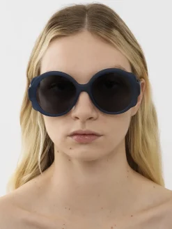 Lunettes De Soleil-Chloé Lunettes De Soleil Rondes Mirtha Bleu