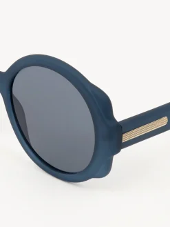 Lunettes De Soleil-Chloé Lunettes De Soleil Rondes Mirtha Bleu