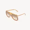 Lunettes De Soleil-Chloé Lunettes De Soleil West Havana Patchwork
