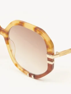 Lunettes De Soleil-Chloé Lunettes De Soleil West Havana Patchwork