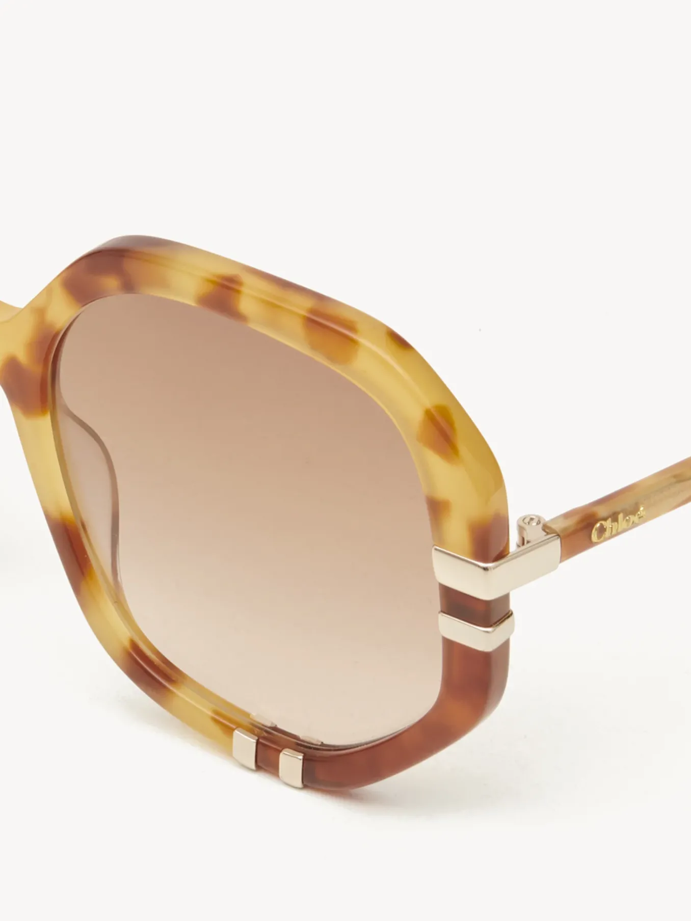 Lunettes De Soleil-Chloé Lunettes De Soleil West Petite Havana Patchwork