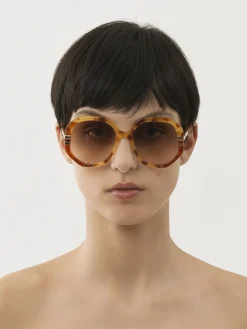 Lunettes De Soleil-Chloé Lunettes De Soleil West Petite Havana Patchwork