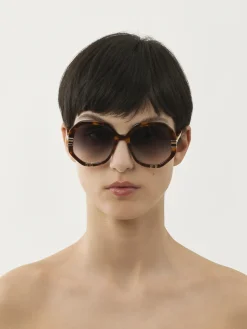 Lunettes De Soleil-Chloé Lunettes De Soleil West Petite Havana / Grad Blue