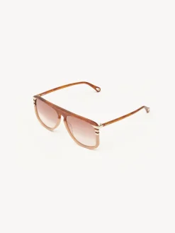 Lunettes De Soleil-Chloé Lunettes De Soleil West Petite Havana/Peach
