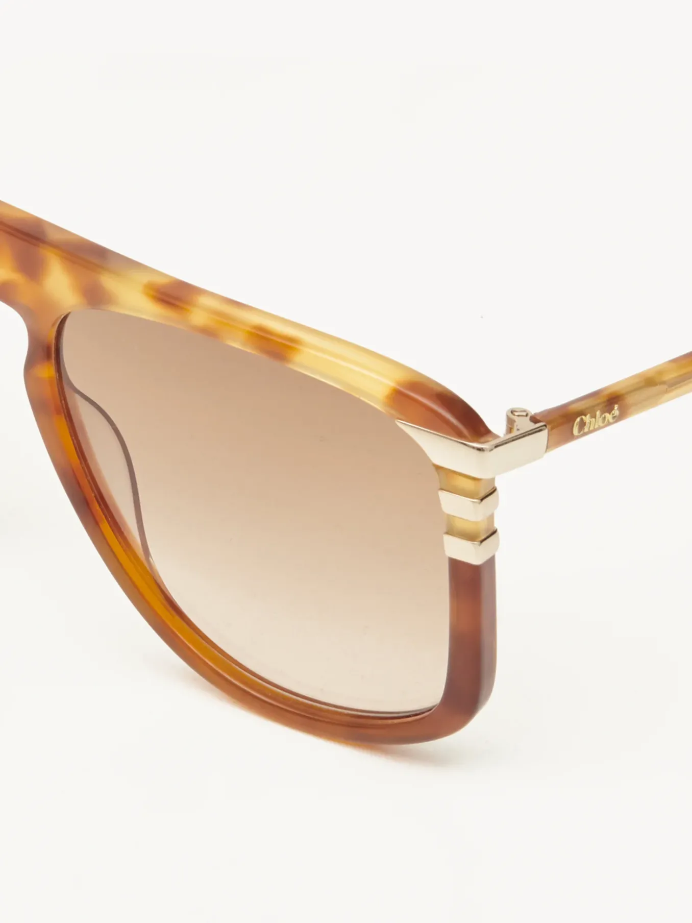 Lunettes De Soleil-Chloé Lunettes De Soleil West Petite Havana Patchwork