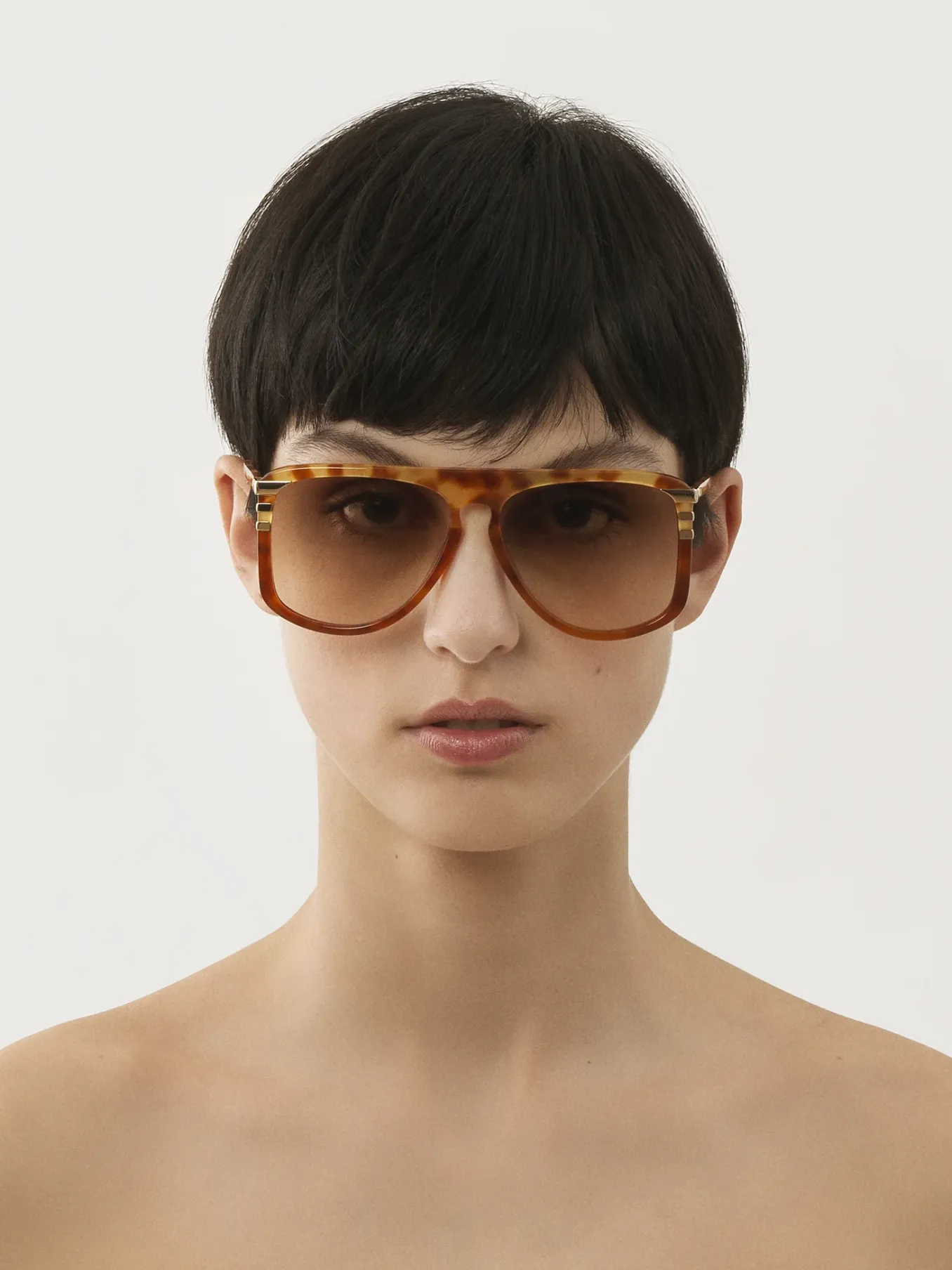 Lunettes De Soleil-Chloé Lunettes De Soleil West Petite Havana Patchwork