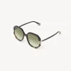 Lunettes De Soleil-Chloé Lunettes De Soleil West Petite Black/Havana