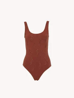 Tenues De Plage-Chloé Maillot De Bain Une Piece Pacific Chloe X Eres Red Ochre