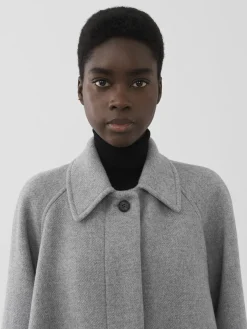 Vestes-Chloé Manteau Court Style Cape Cosy Grey