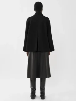 Vestes-Chloé Manteau Court Style Cape Noir