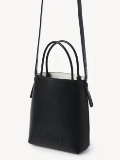 Sacs Porté Épaule-Chloé Micro Sac Cabas Chloe Sense Noir