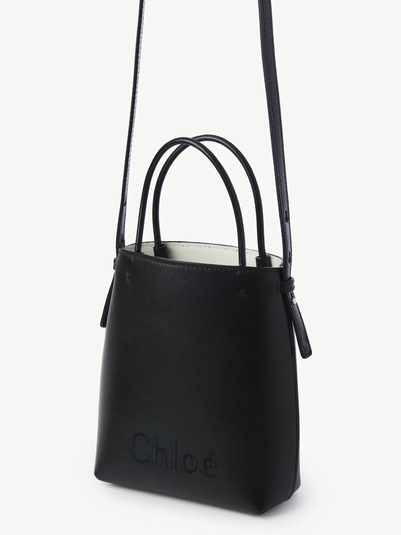 Sacs Porté Épaule-Chloé Micro Sac Cabas Chloe Sense Noir