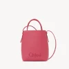 Sacs Porté Épaule-Chloé Micro Sac Cabas Chloe Sense Rosy Cherry