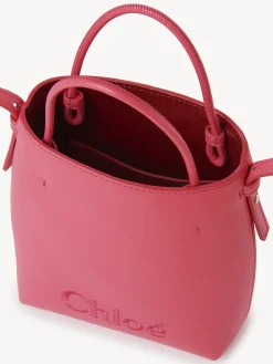 Sacs Porté Épaule-Chloé Micro Sac Cabas Chloe Sense Rosy Cherry