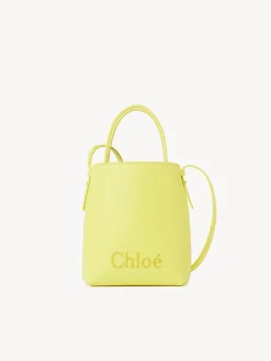 Sacs Porté Épaule-Chloé Micro Sac Cabas Chloe Sense Daffodil Yellow