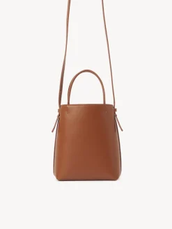 Sacs Porté Épaule-Chloé Micro Sac Cabas Chloe Sense Caramel