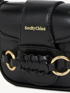 Sacs Porté Épaule-Chloé Micro Sac Porte Épaule Saddie Noir