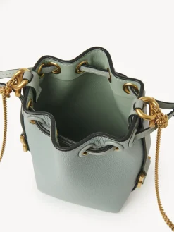 Sacs À Bandoulière-Chloé Micro Sac Seau Marcie Bay Green