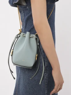 Sacs À Bandoulière-Chloé Micro Sac Seau Marcie Bay Green