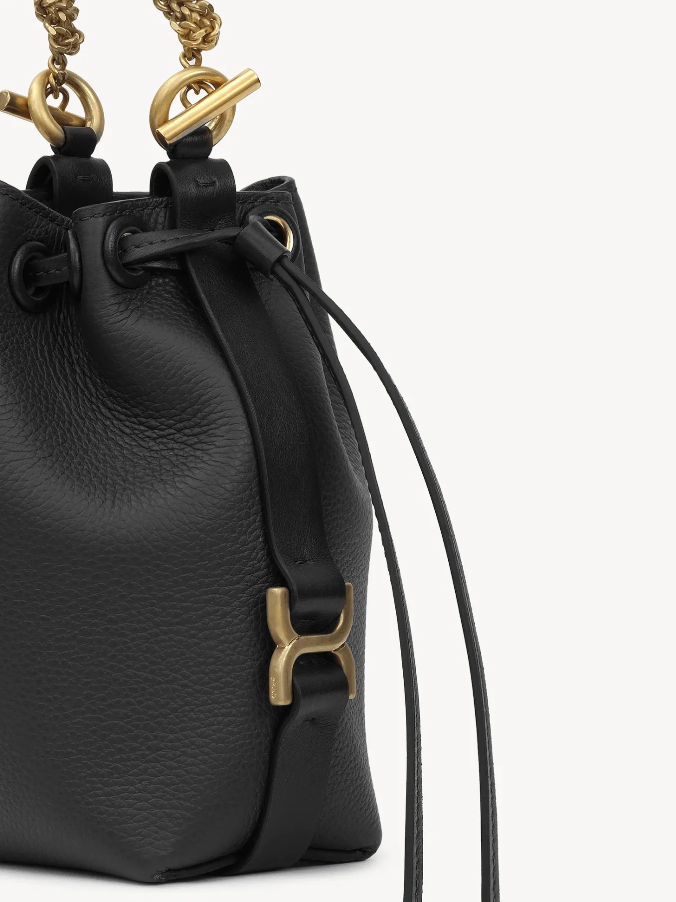 Sacs À Bandoulière-Chloé Micro Sac Seau Marcie Noir