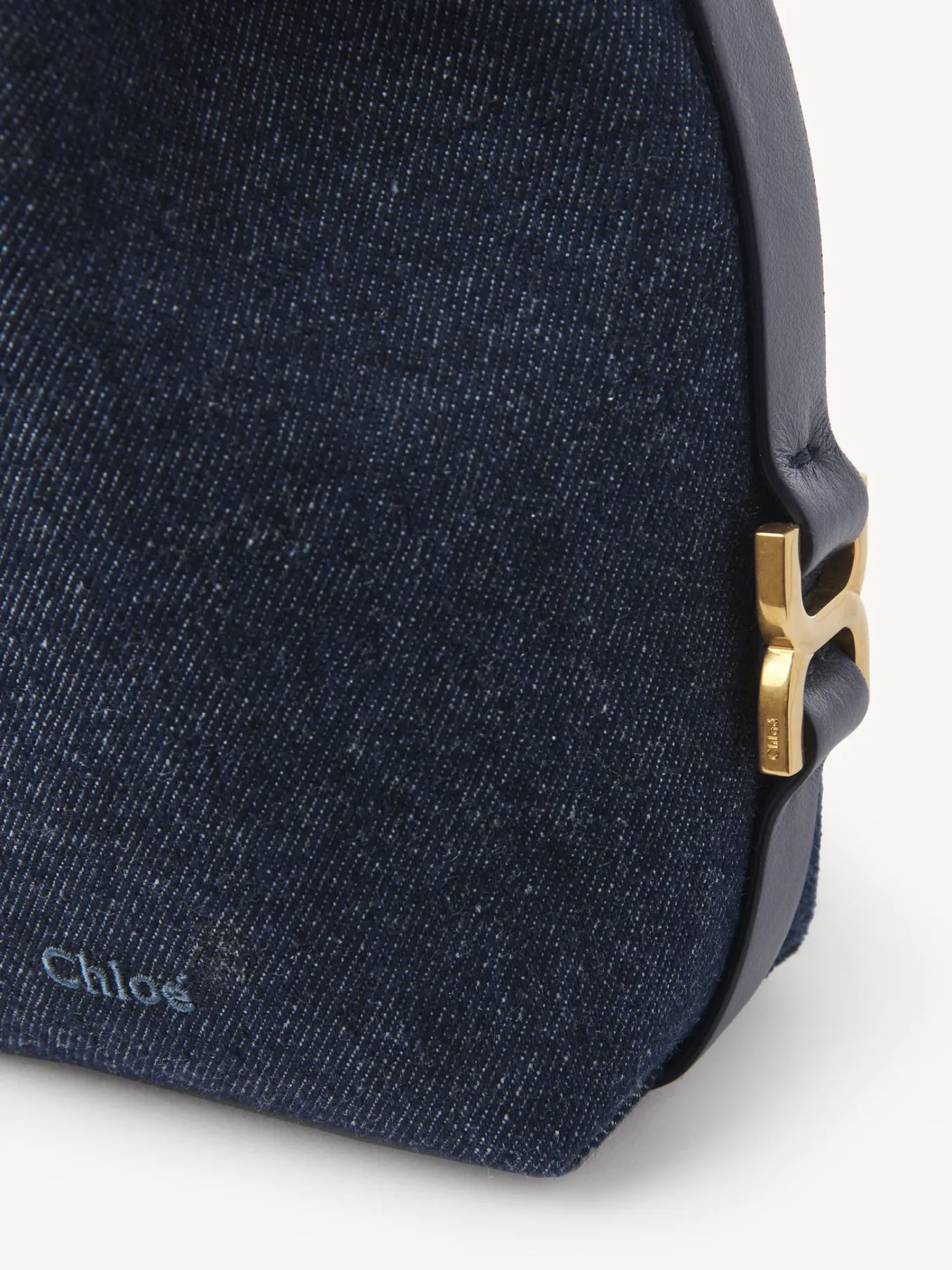 Sacs À Bandoulière-Chloé Micro Sac Seau Marcie Denim