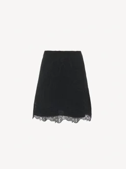 Jupes-Chloé Mini Jupe Evasee Noir