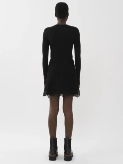 Jupes-Chloé Mini Jupe Evasee Noir