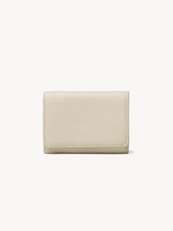 Portefeuilles Compacts-Chloé Mini Portefeuille A Trois Volets Rosita Cement Beige