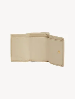 Portefeuilles Compacts-Chloé Mini Portefeuille A Trois Volets Saddie Cement Beige