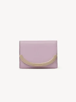 Portefeuilles Compacts-Chloé Mini Portefeuille A Trois Volets Lizzie Lavender Mist