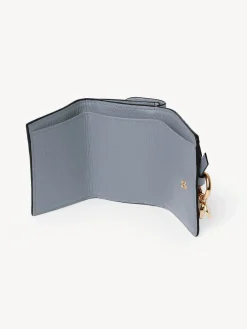 Portefeuilles Compacts-Chloé Mini Portefeuille A Trois Volets Alphabet Storm Blue