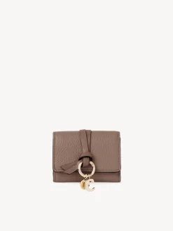 Portefeuilles Compacts-Chloé Mini Portefeuille A Trois Volets Alphabet Woodrose