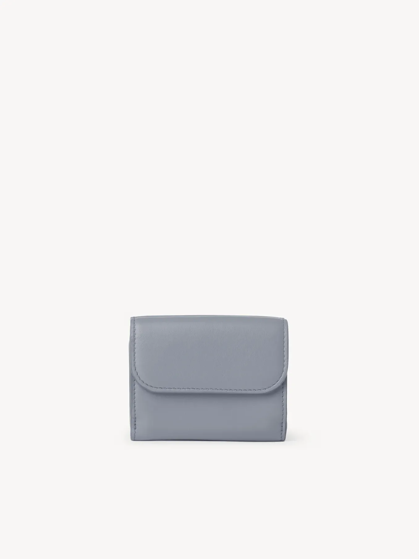 Portefeuilles Compacts-Chloé Mini Portefeuille A Trois Volets Chloe Sense Storm Blue
