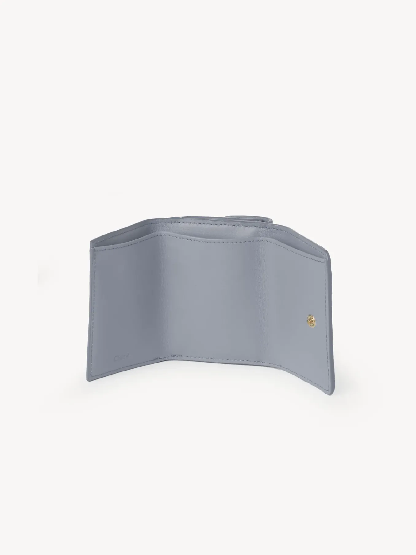 Portefeuilles Compacts-Chloé Mini Portefeuille A Trois Volets Chloe Sense Storm Blue