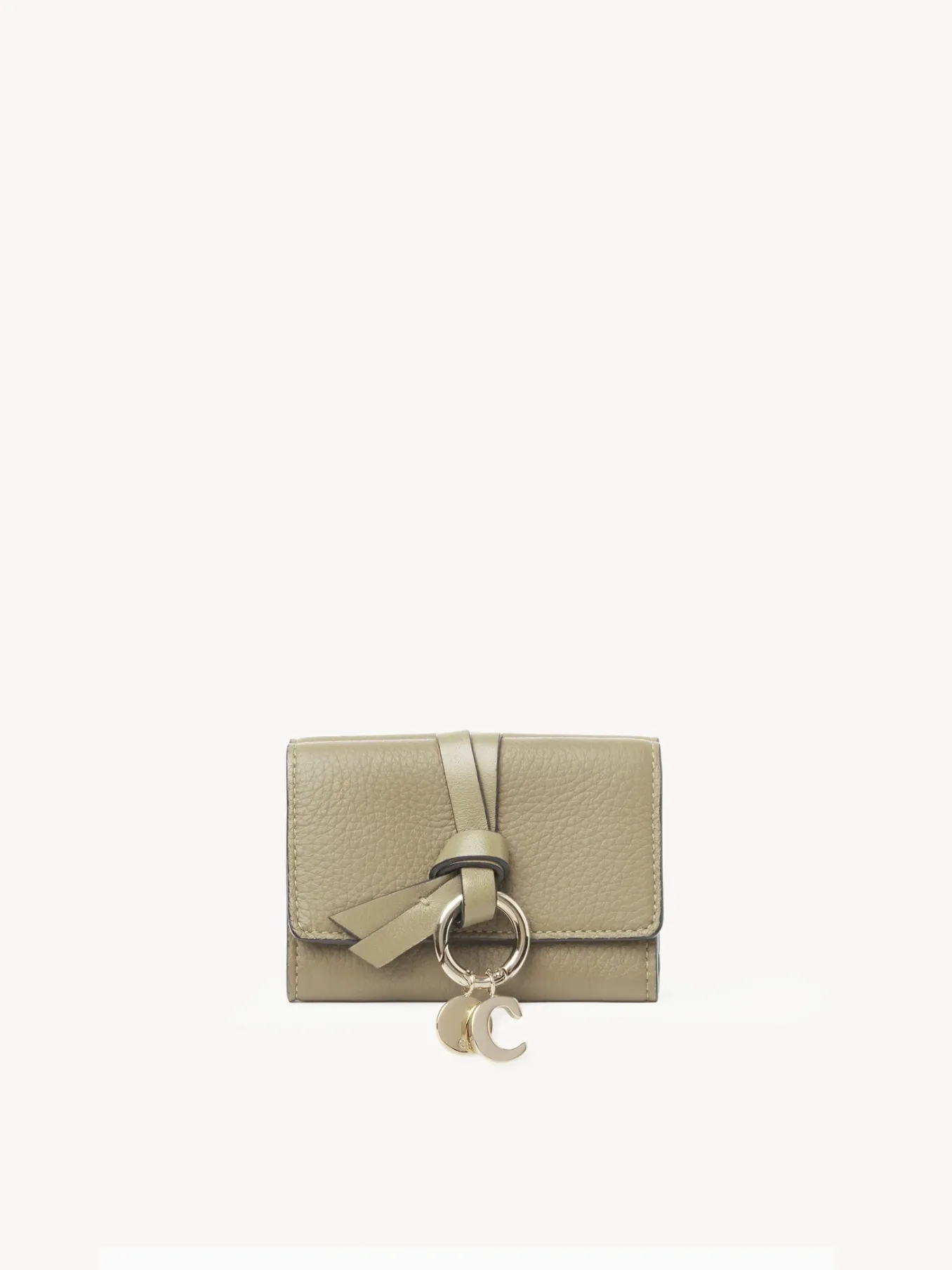Portefeuilles Compacts-Chloé Mini Portefeuille A Trois Volets Alphabet Slate Green