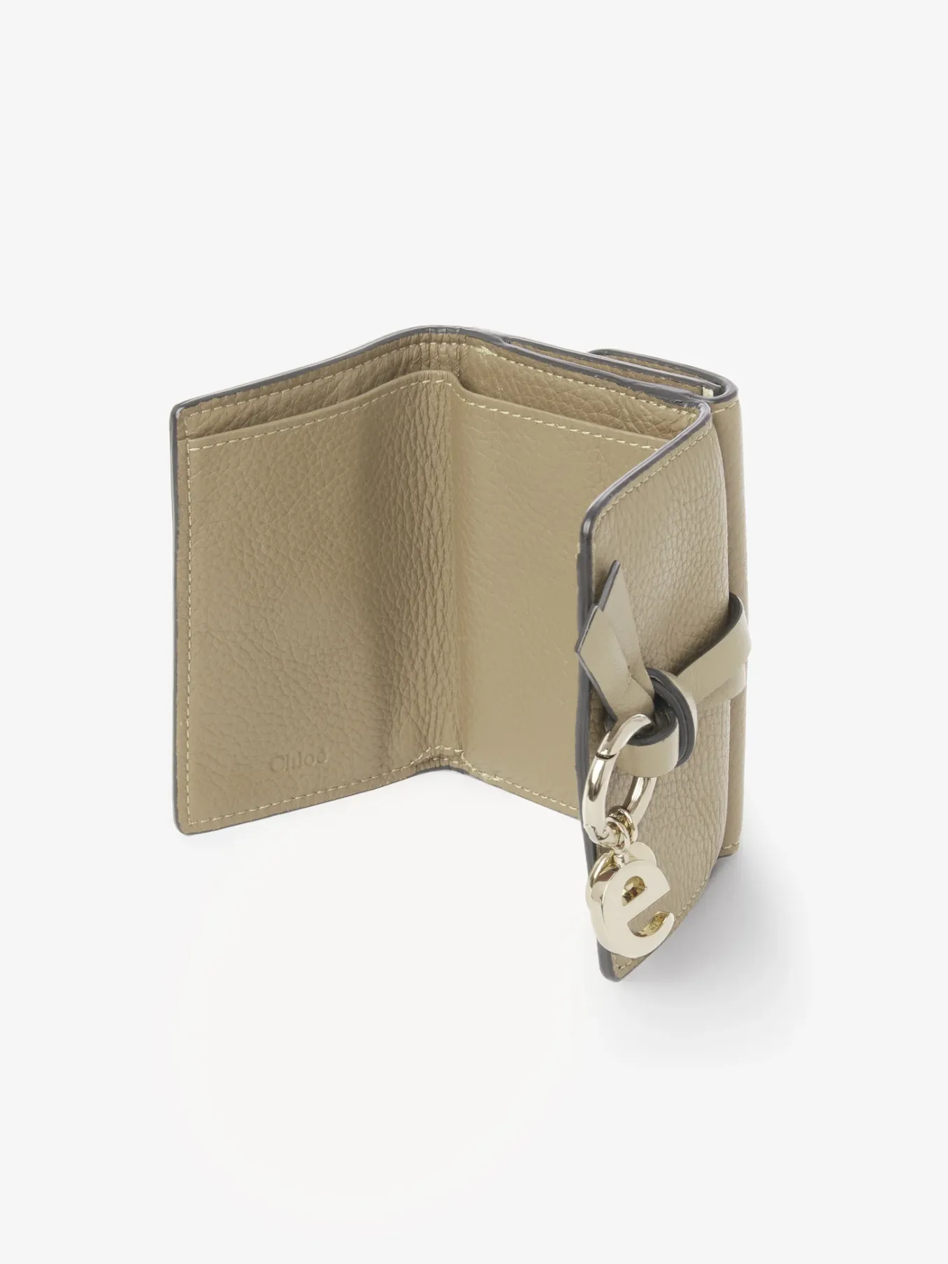 Portefeuilles Compacts-Chloé Mini Portefeuille A Trois Volets Alphabet Slate Green