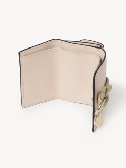 Portefeuilles Compacts-Chloé Mini Portefeuille A Trois Volets Alphabet Cement Pink
