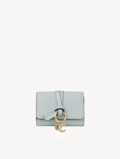 Portefeuilles Compacts-Chloé Mini Portefeuille A Trois Volets Alphabet Icy Blue