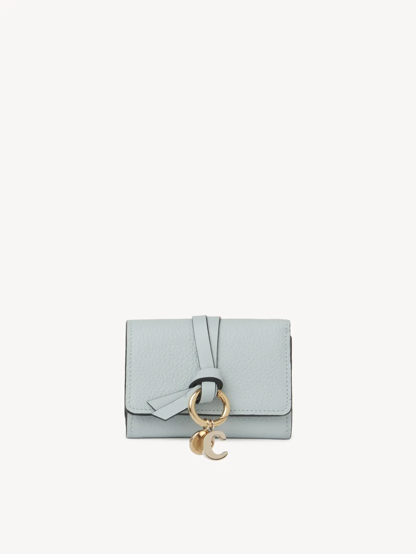 Portefeuilles Compacts-Chloé Mini Portefeuille A Trois Volets Alphabet Icy Blue