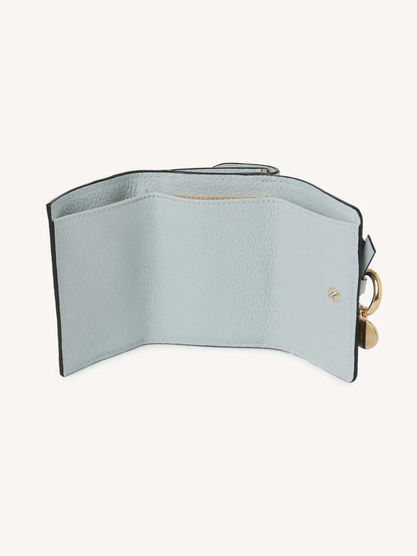 Portefeuilles Compacts-Chloé Mini Portefeuille A Trois Volets Alphabet Icy Blue