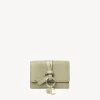 Portefeuilles Compacts-Chloé Mini Portefeuille A Trois Volets Alphabet Faded Green