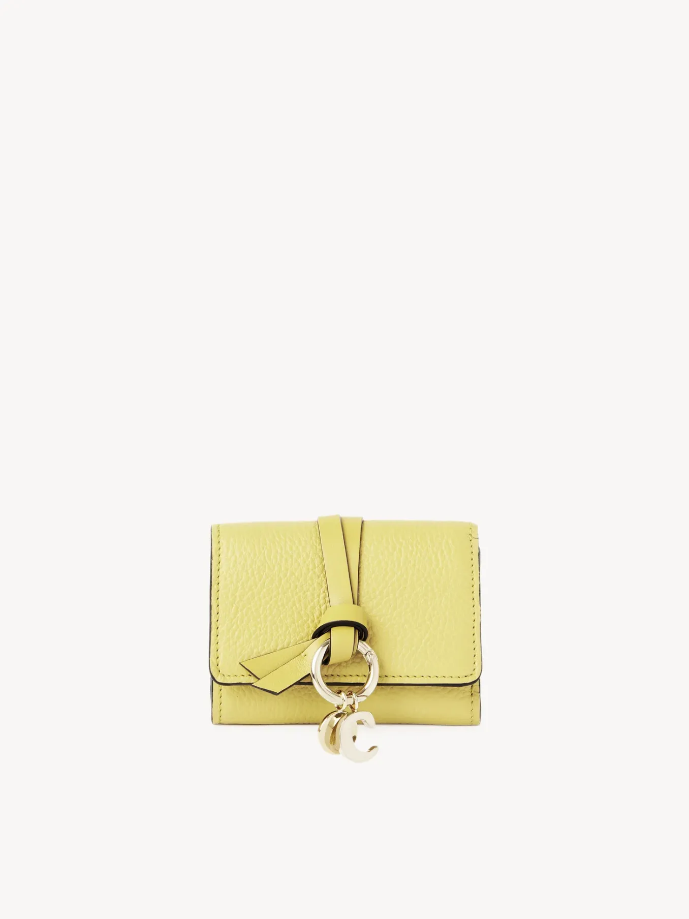 Portefeuilles Compacts-Chloé Mini Portefeuille A Trois Volets Alphabet Truly Yellow
