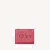Portefeuilles Compacts-Chloé Mini Portefeuille A Trois Volets Chloe Sense Rosy Cherry