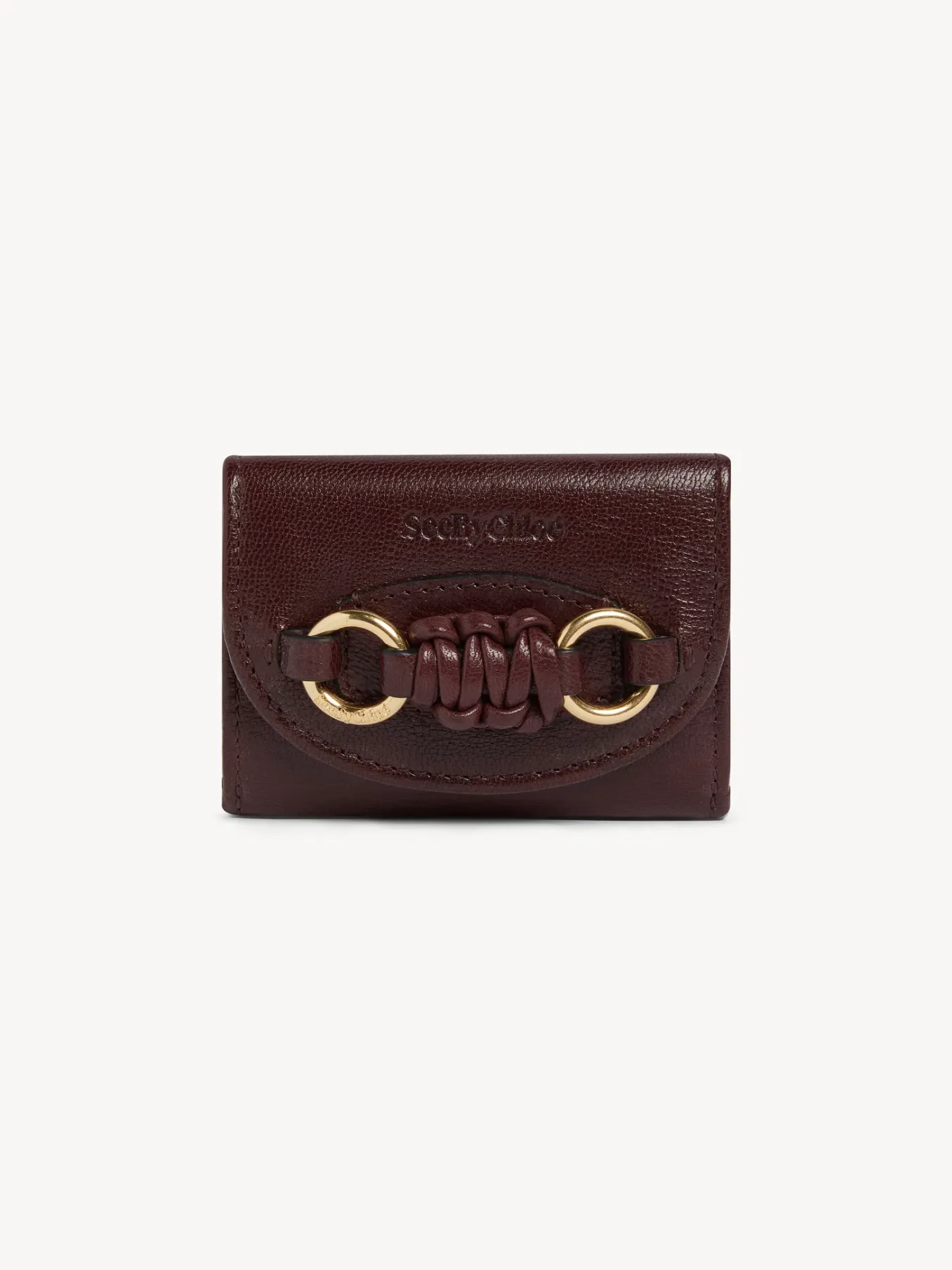 Portefeuilles Compacts-Chloé Mini Portefeuille A Trois Volets Saddie Dusky Brown