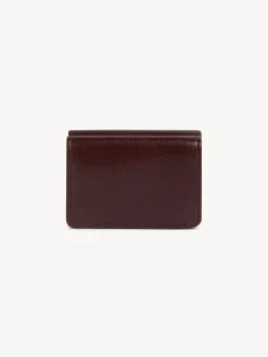Portefeuilles Compacts-Chloé Mini Portefeuille A Trois Volets Saddie Dusky Brown