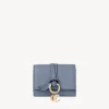 Portefeuilles Compacts-Chloé Mini Portefeuille A Trois Volets Alphabet Shady Cobalt
