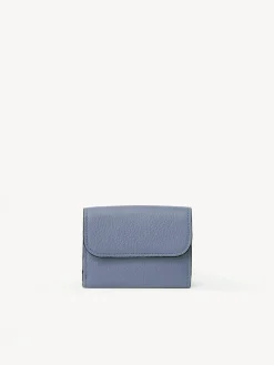 Portefeuilles Compacts-Chloé Mini Portefeuille A Trois Volets Alphabet Shady Cobalt