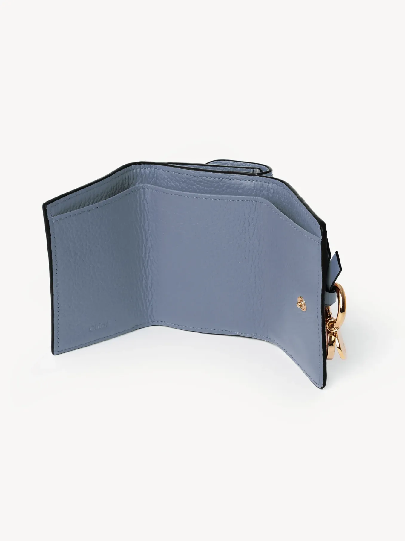Portefeuilles Compacts-Chloé Mini Portefeuille A Trois Volets Alphabet Shady Cobalt